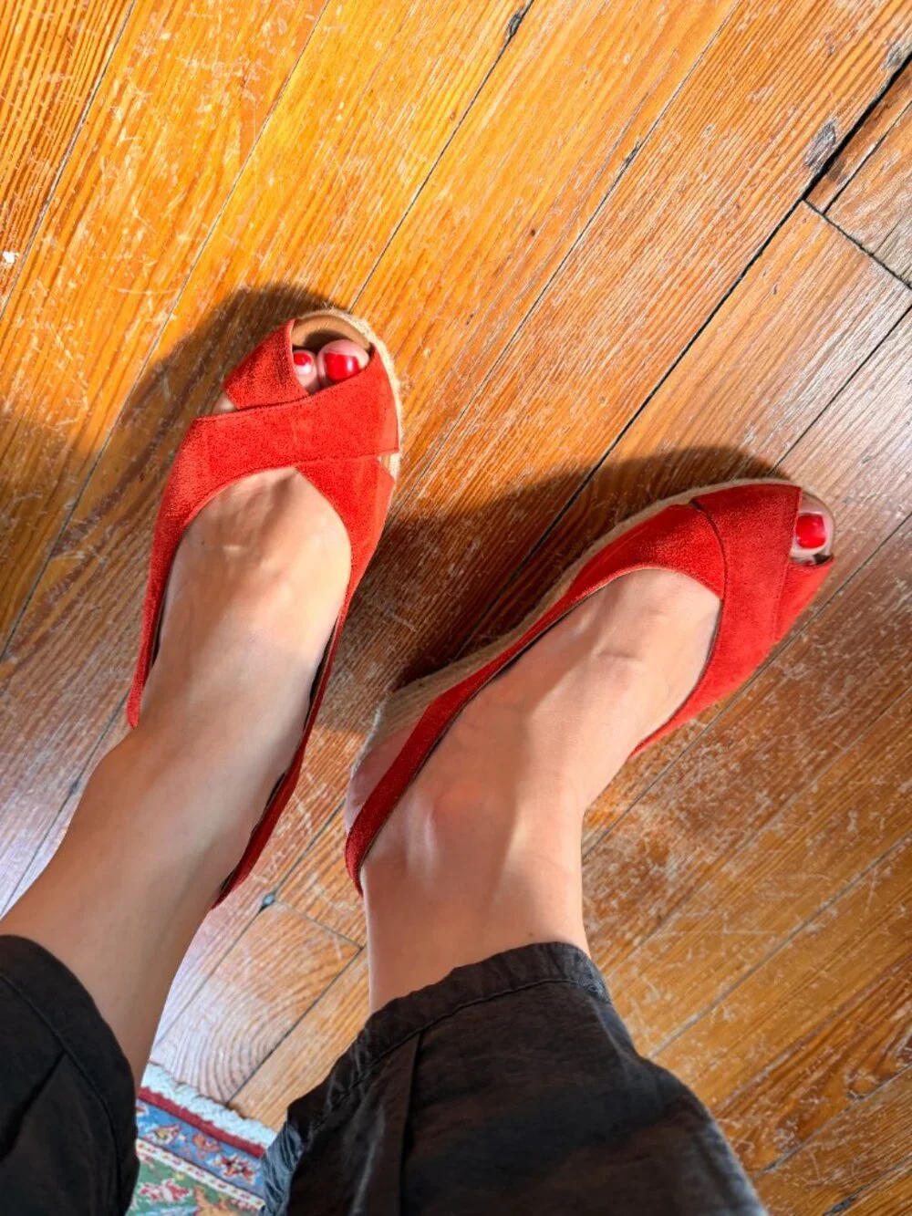Red Espadrilles. Size 38.